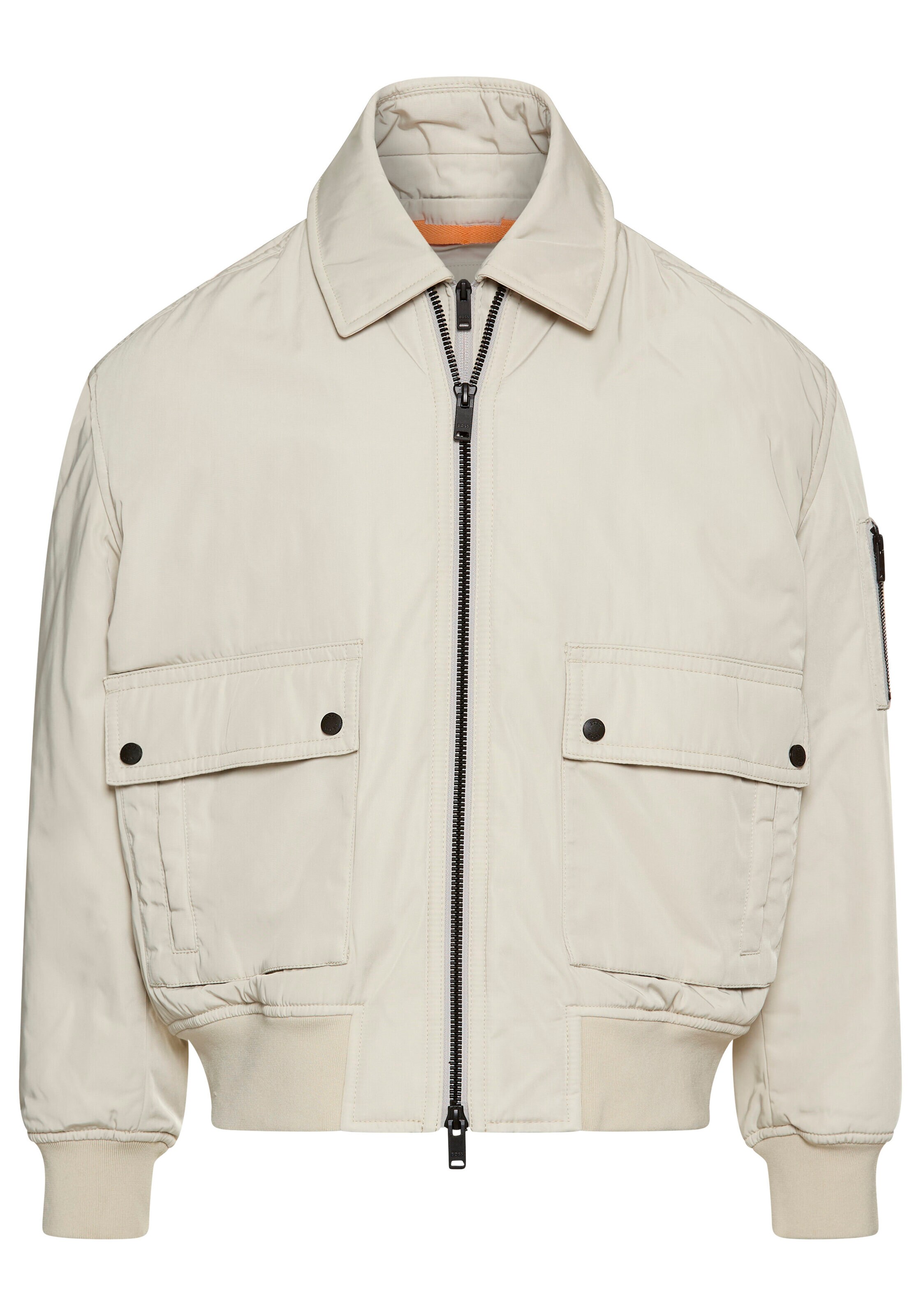 BOSS Between-Season Jacket in Beige: front