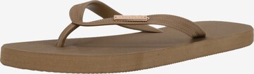 Athlecia T-Bar Sandals 'Summer' in Brown: front