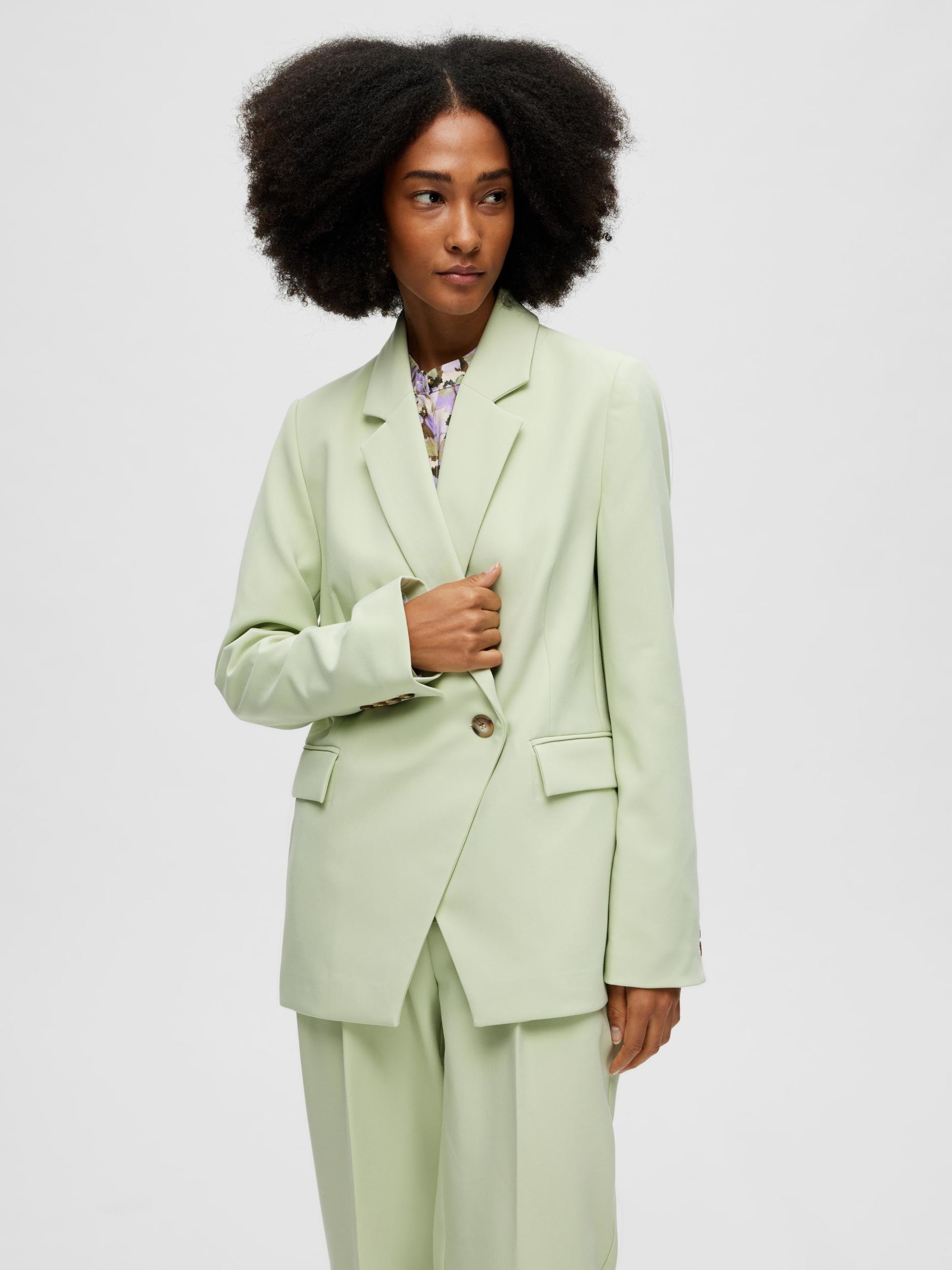 Blazer femme vert pastel hotsell