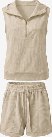 Imily Bela Nadrágkosztüm - bézs: elől