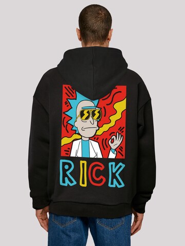 Sweat-shirt 'Rick und Morty Cool' F4NT4STIC en noir : devant