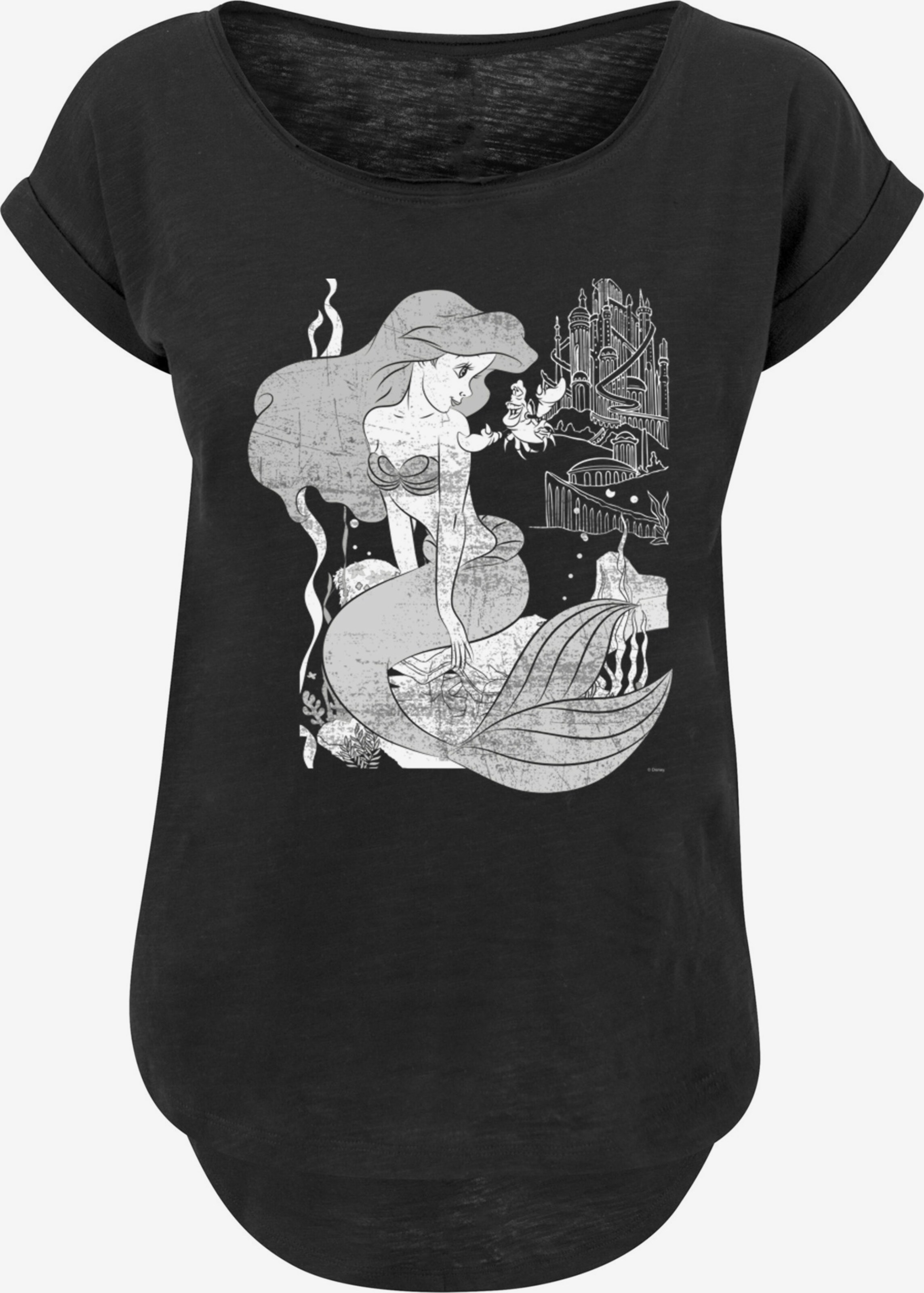 F4NT4STIC Shirt 'Disney Arielle die Meerjungfrau' in Schwarz | ABOUT YOU