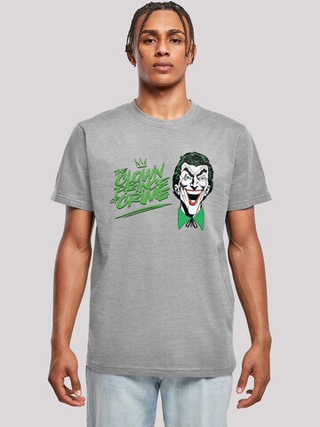 Maglietta 'DC Comis Superhelden Batman Joker The Clown Prince Of Crime' di F4NT4STIC in grigio: frontale