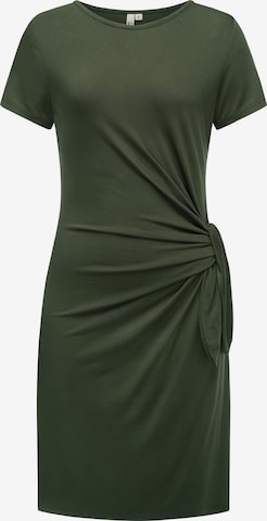Ragwear Jurk 'Knotta' in Groen: voorkant