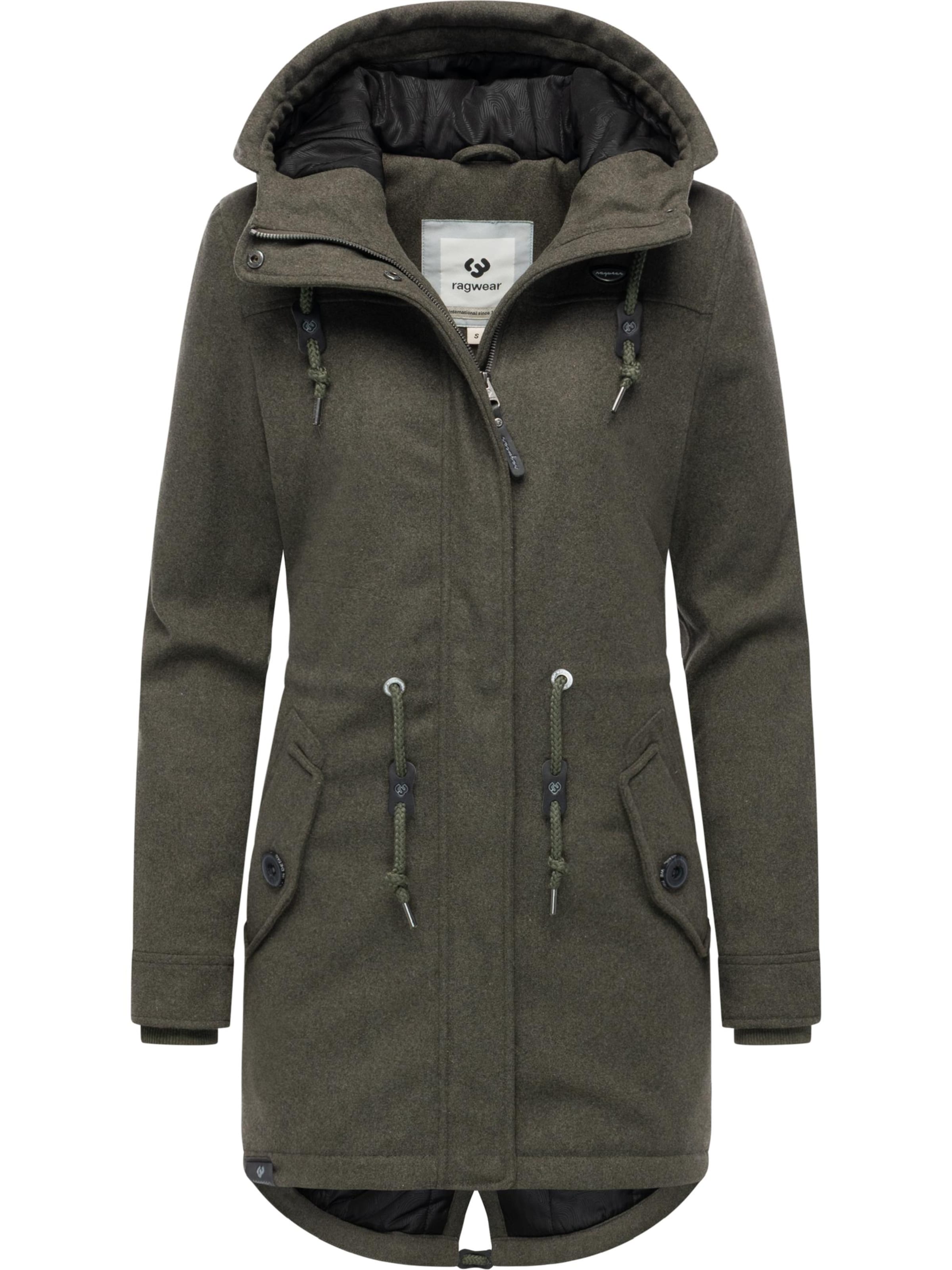 RagwearZimski kaput 'Ellba' - zelena boja: prednji dio