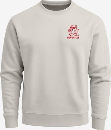 Neverless Sweatshirt 'Eat a Slice' in Beige: Vorderseite