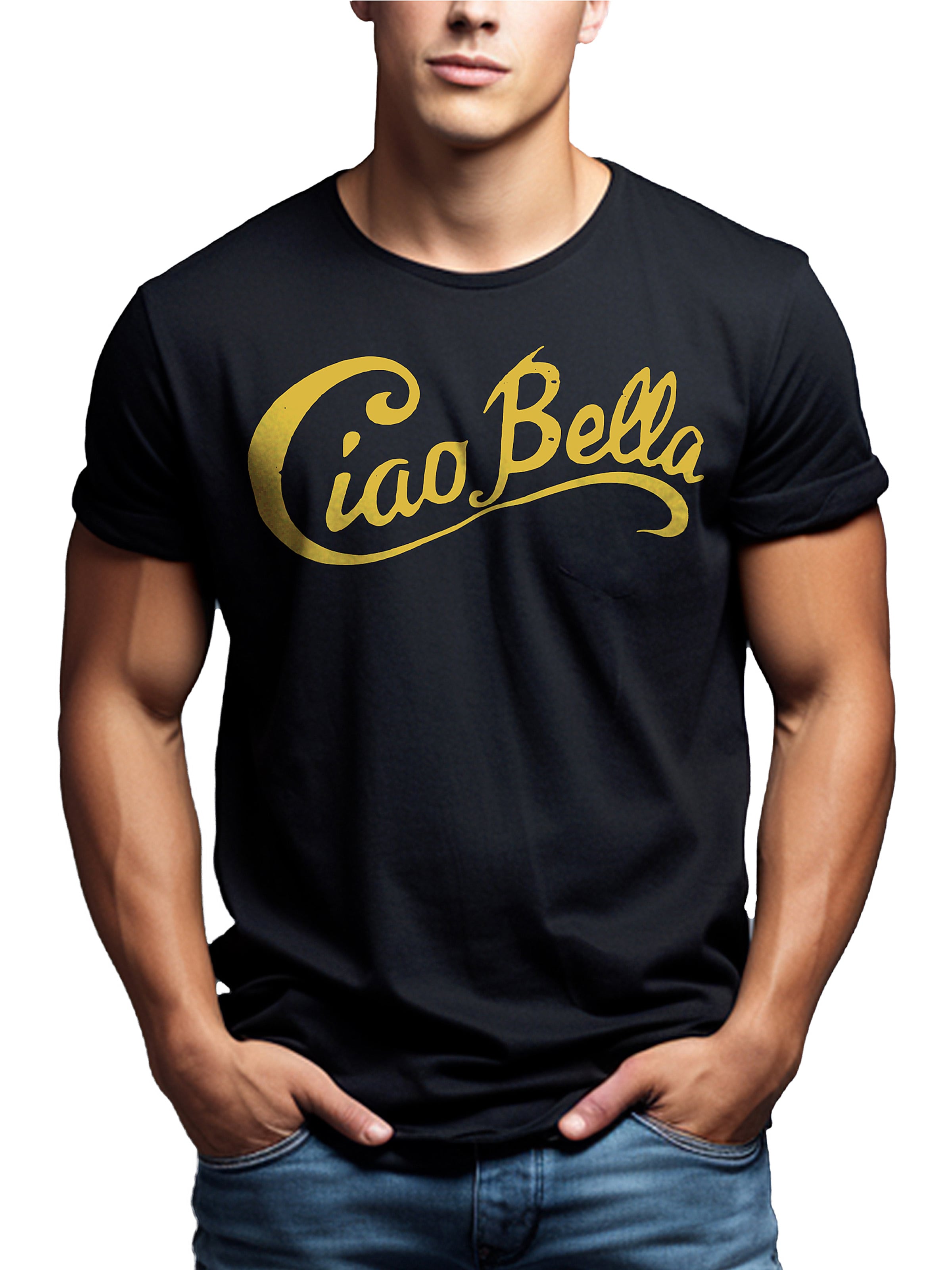 MAKAYA Shirt 'Ciao Bella' in Black