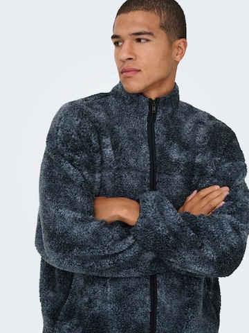 Veste en polaire 'ONSJAMES' Only & Sons en noir