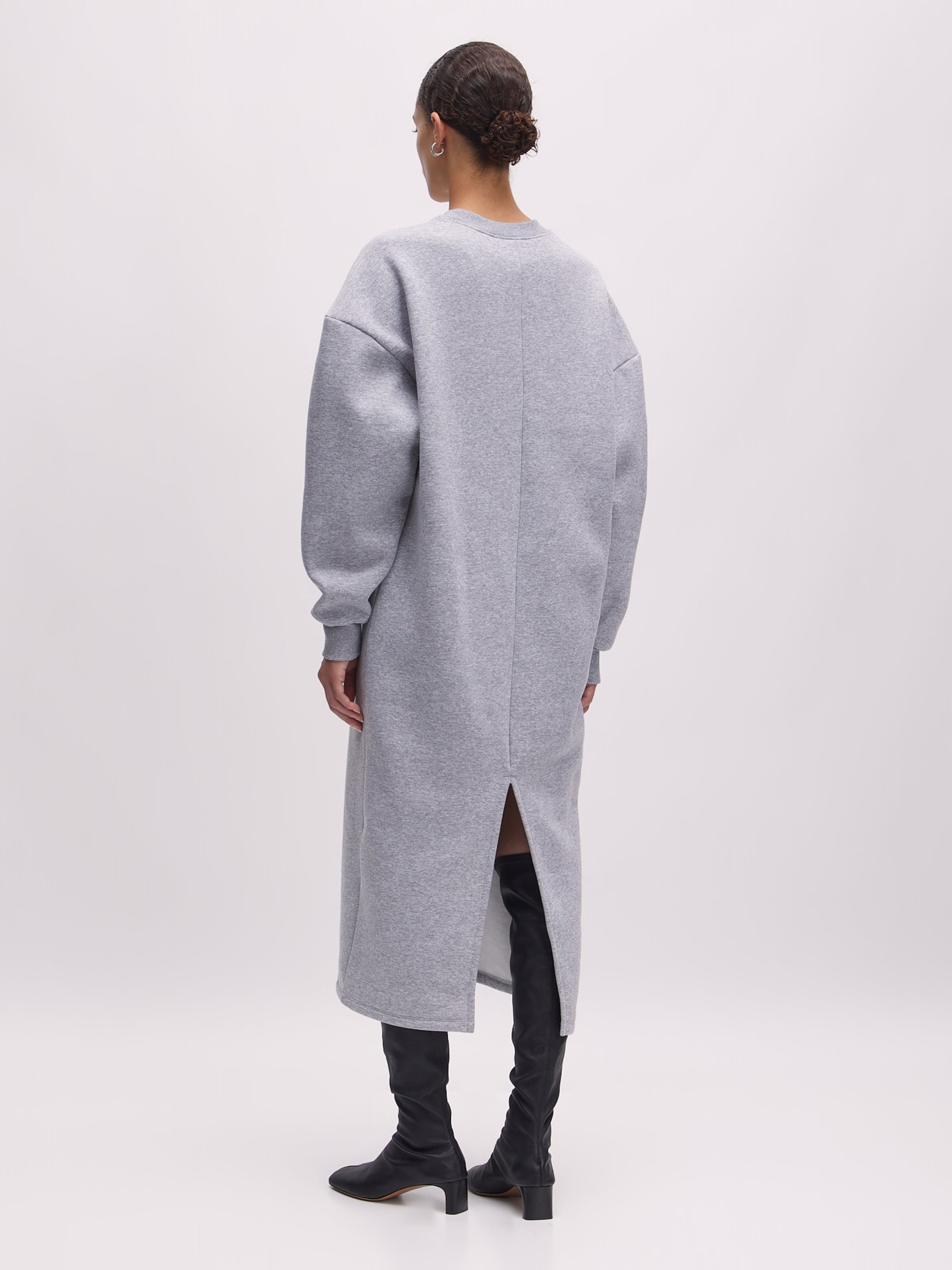 ワンピース SITUATIONIST OVERSIZE DRESS GREY Women's Jersey dress with see-through effect | Grey | Diesel