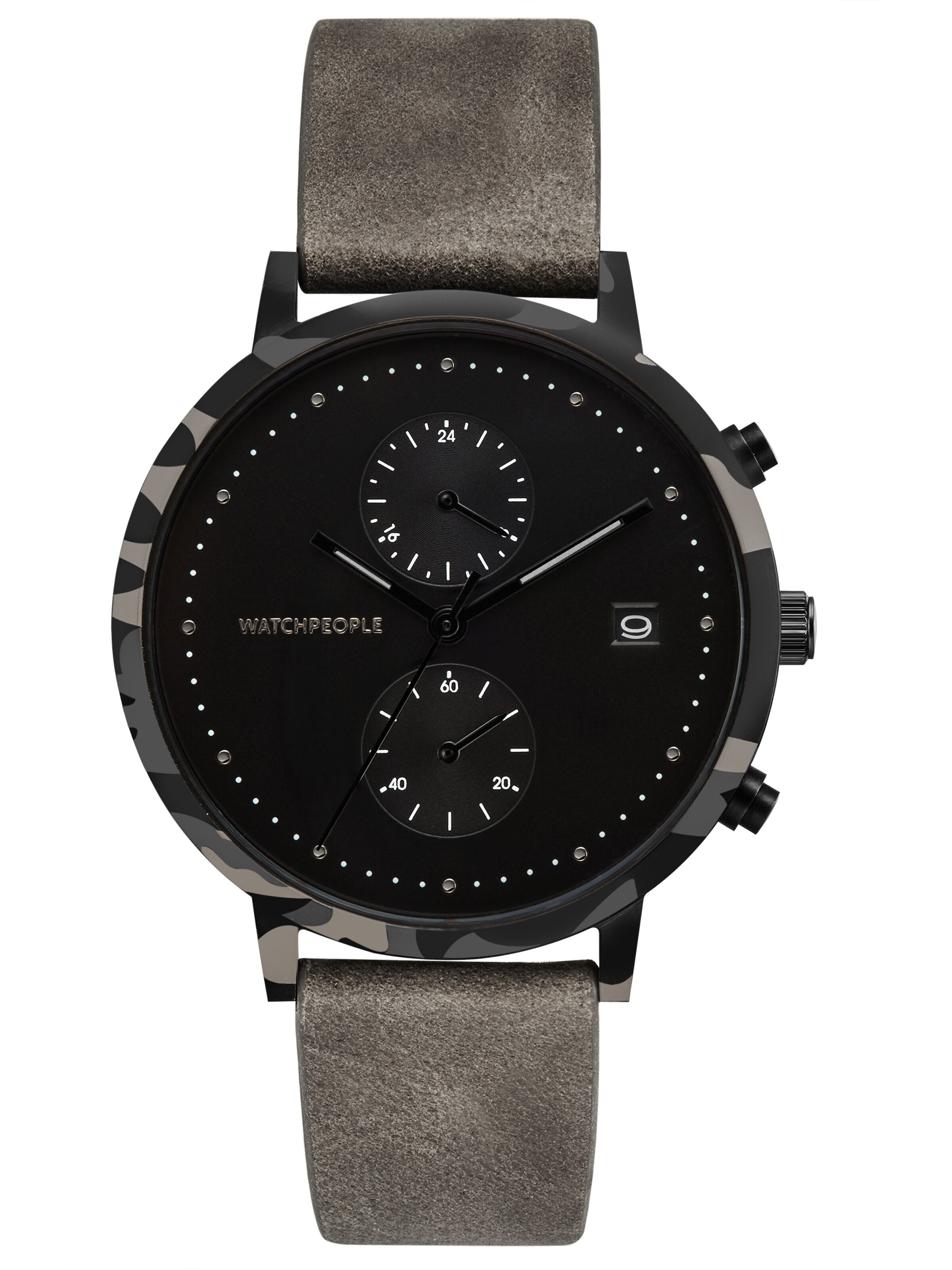 WALTER GROPIUS Analog Watch 'COSMO CAMOUFLAGE' in Black: front