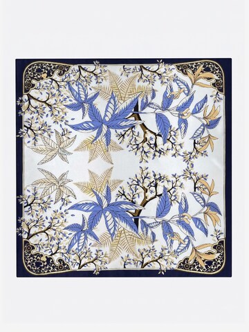 Vivi Idee Scarf 'Tropische-Blätter' in Blue: front