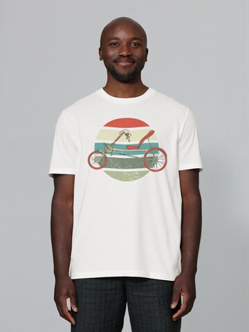 T-Shirt 'Recumbent Bike' Watapparel en blanc : devant