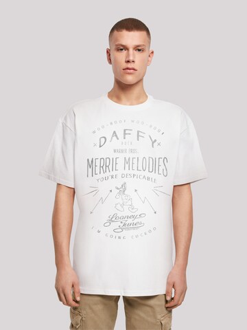 F4NT4STIC Shirt 'Looney Tunes Daffy Duck Despicable ' in White: front
