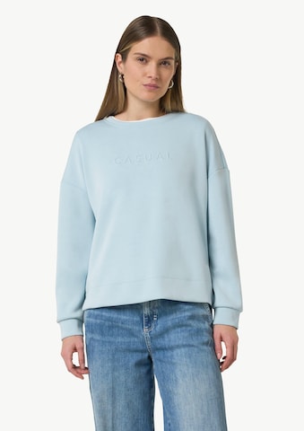 Sweat-shirt comma casual identity en bleu : devant