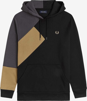 Fred Perry Sweatshirt in Zwart: voorkant