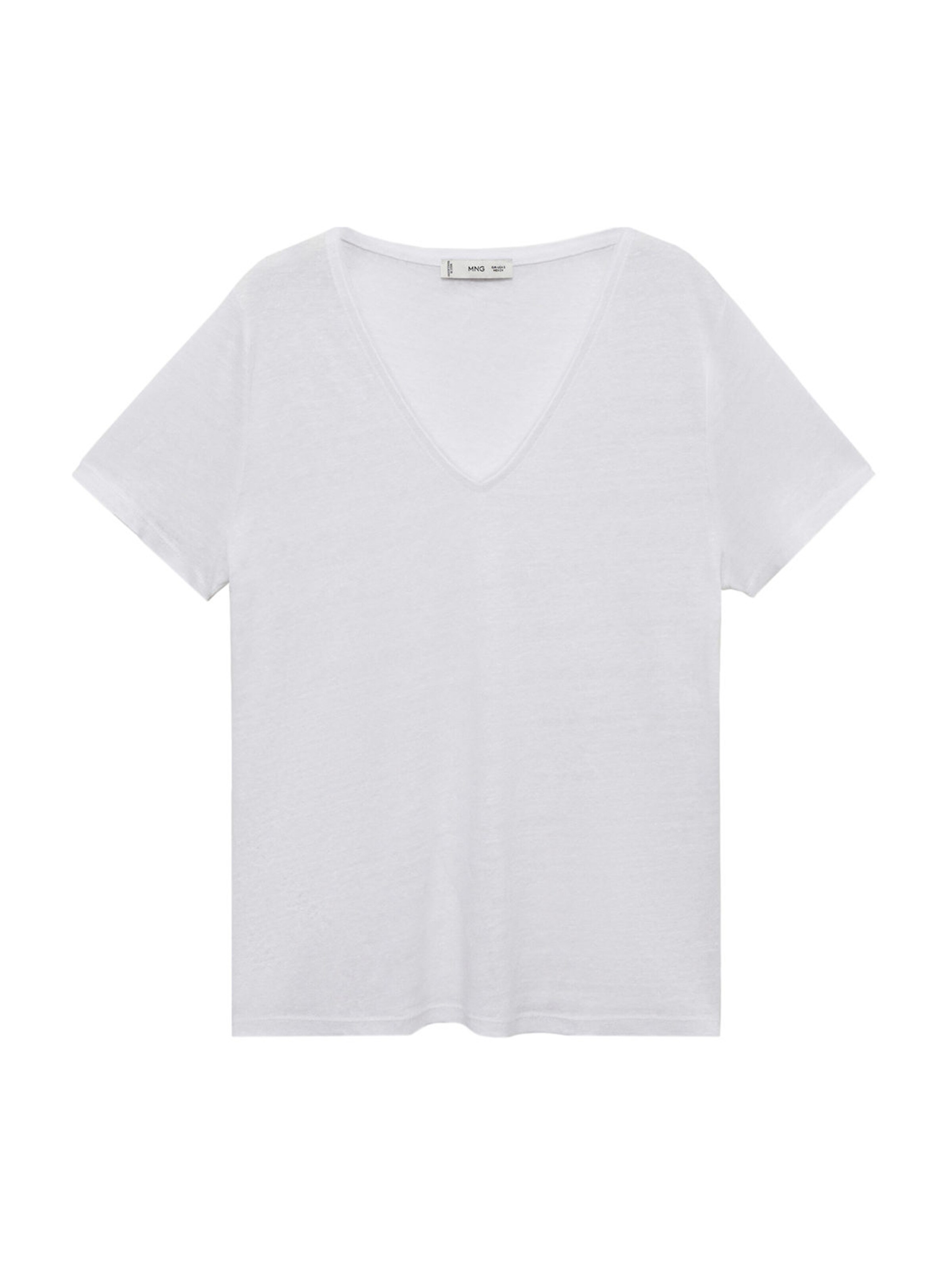 MANGO Koszulka 'LINITO' w kolorze biały: przód