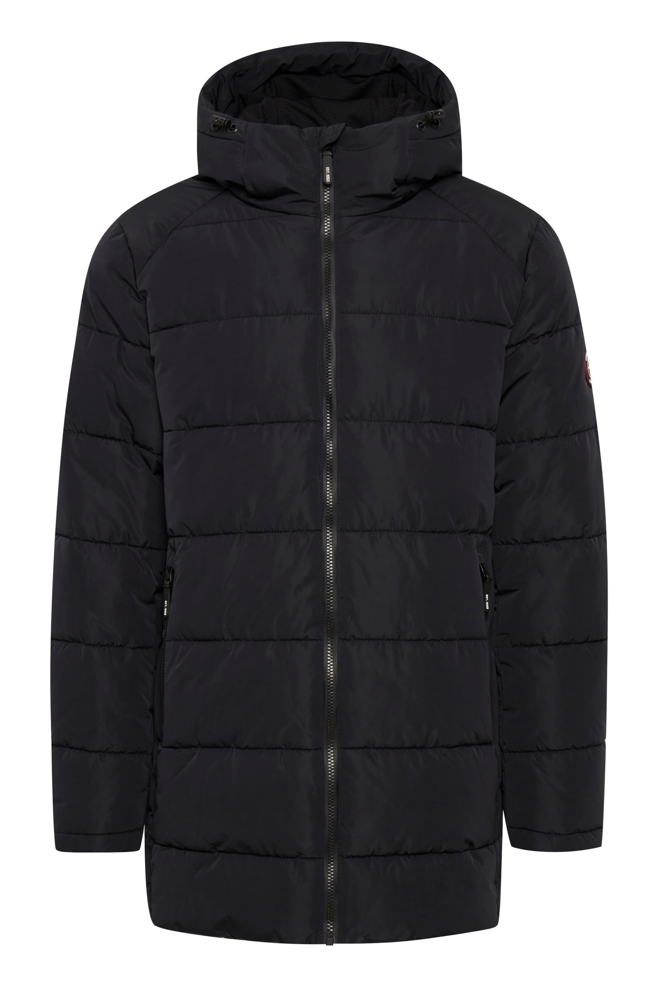 INDICODE JEANS - Parka de inverno 'Hersh' em preto: frente