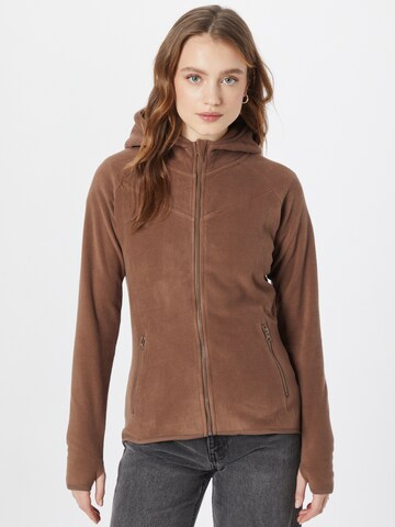 Veste en polaire 'Polar' Urban Classics en marron : devant