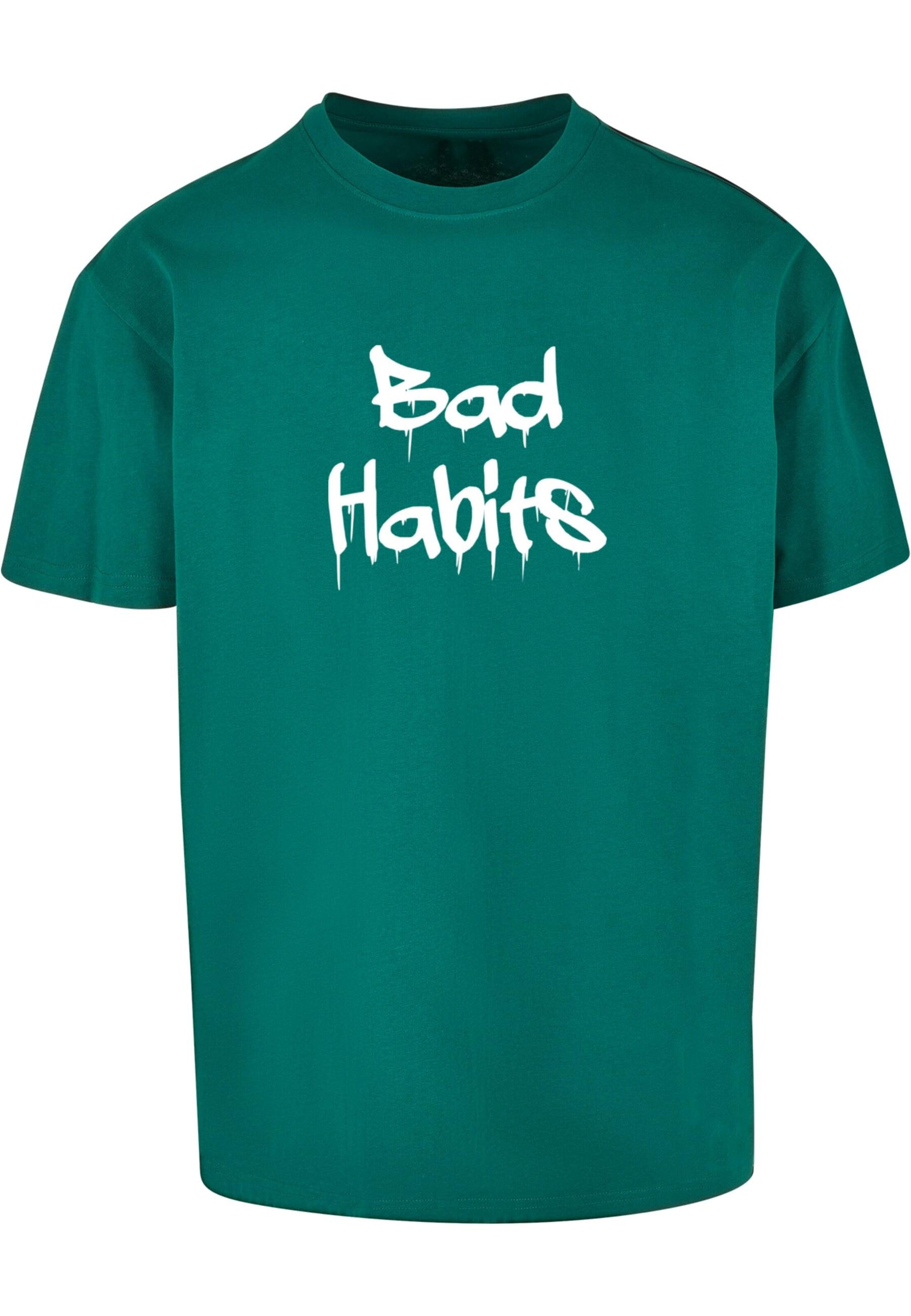 Merchcode Shirt 'Bad Habits' in Green: front