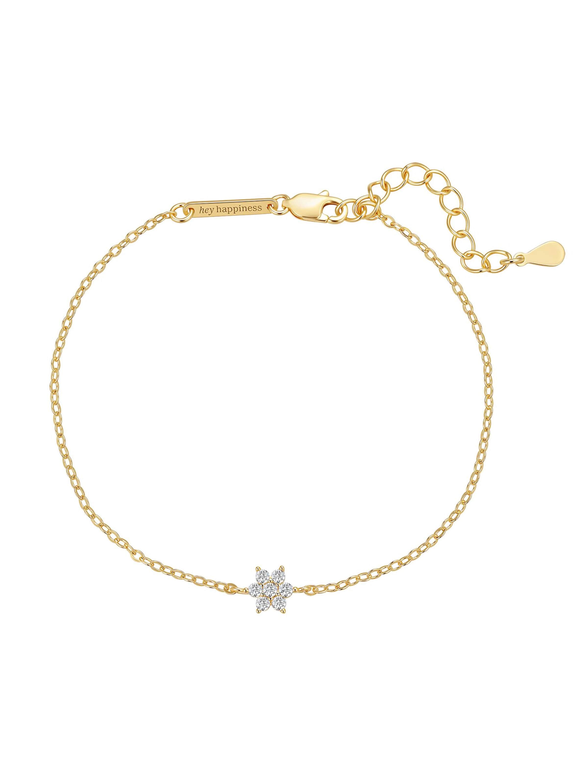 Hey Happiness Armband 'Sparkling Daisy' in Goud