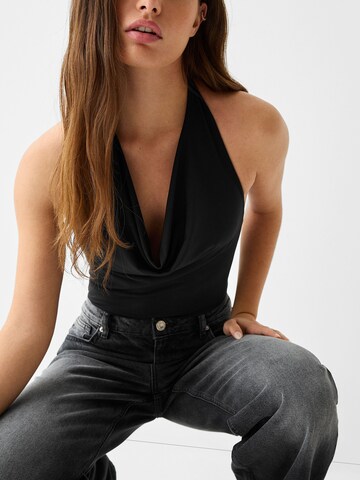 Bershka Shirt bodysuit in Black