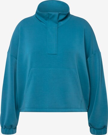 Ulla Popken Sweatshirt in Blauw: voorkant