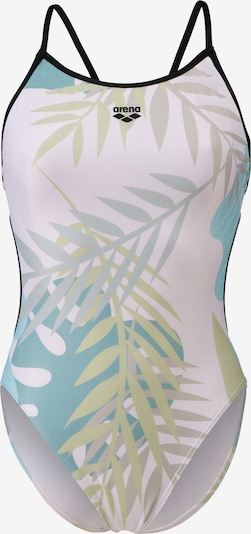 ARENA Badeanzug 'LIGHT FLORAL' in grün / petrol / schwarz / weiß, Produktansicht