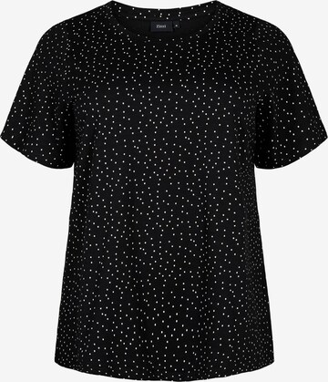 Zizzi T-shirt 'CASEY' i svart: framsida