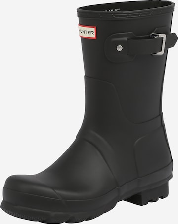 HUNTER Rubber Boots in Black: front