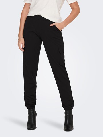 JDY Tapered Cargo trousers 'Mekko' in Black: front