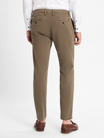 Alberto Slim fit Pleat-Front Pants 'Jump' in Green