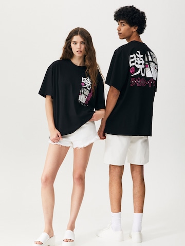 Pull&Bear T-Shirt in Schwarz: predná strana