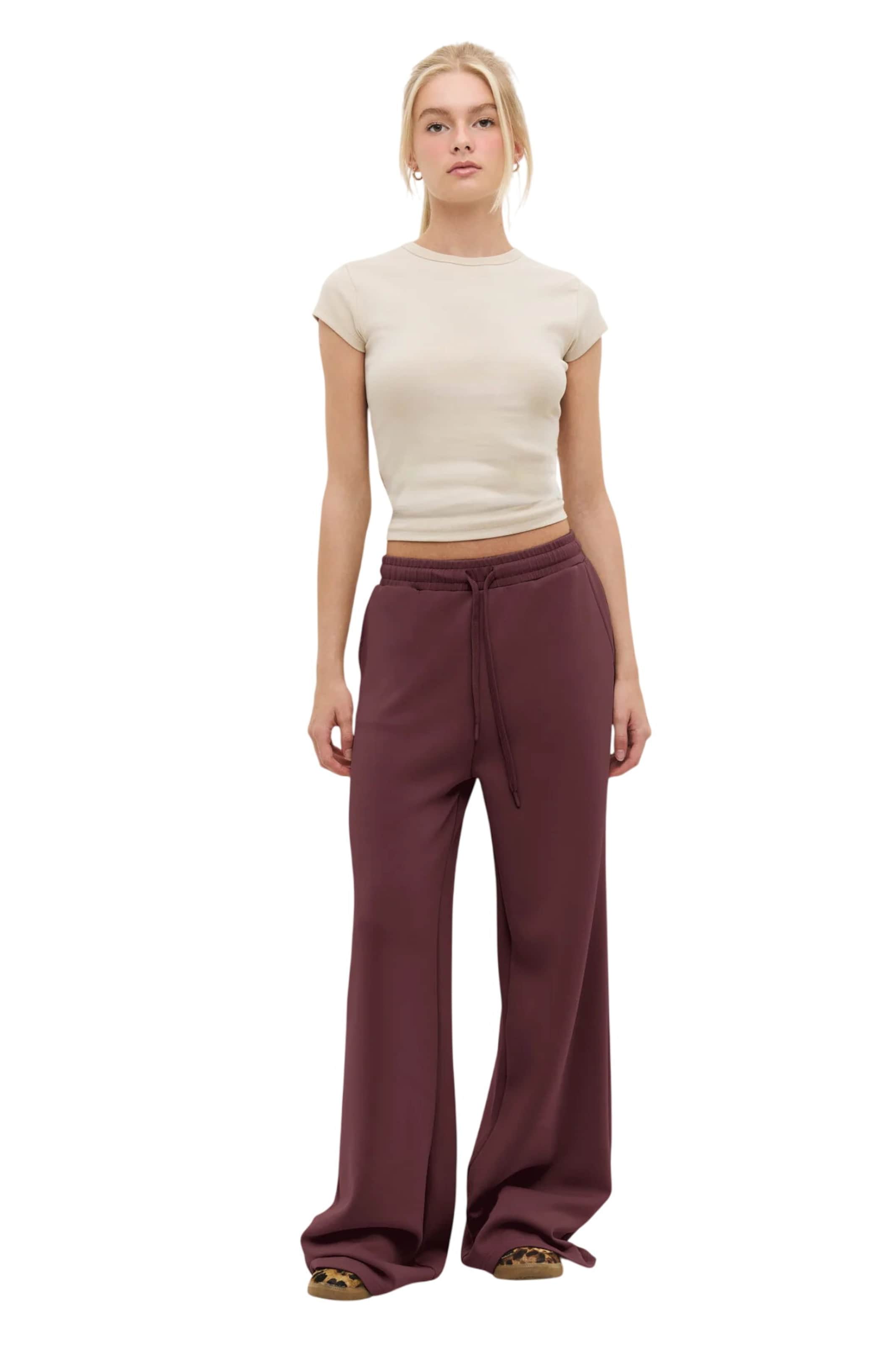 No Matter What Wide leg Broek in Rood