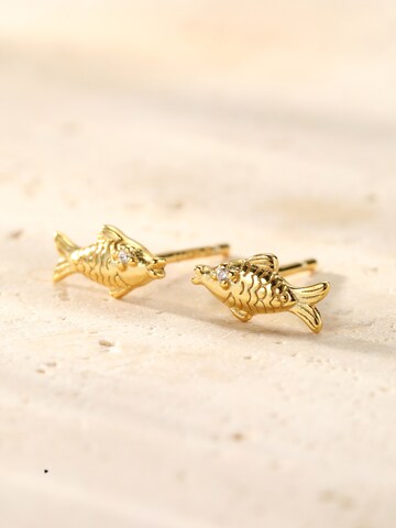 Hey Happiness Örhängen 'Kissing Fish' i guld