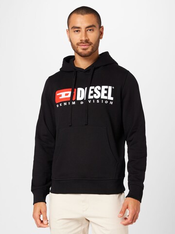 DIESEL Bluzka sportowa 'Ginn' w kolorze czarny: przód