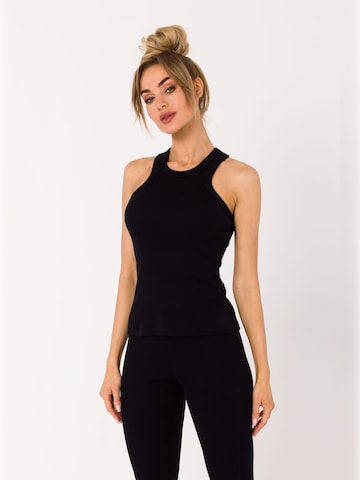 made of emotion Top in Schwarz: Vorderseite