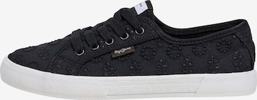 Baskets basses 'Brady Cute' Pepe Jeans en noir : devant