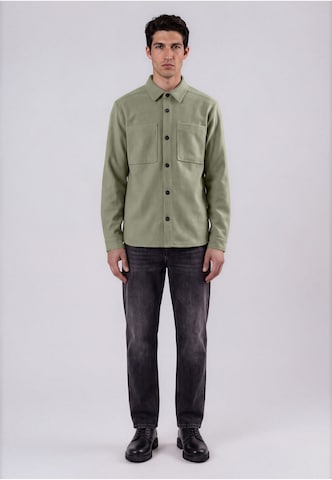 Coupe regular Chemise !Solid en vert : devant
