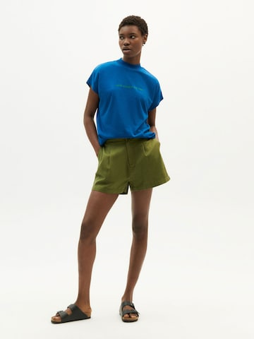 Thinking MU Loose fit Pleat-Front Pants 'Narciso' in Green