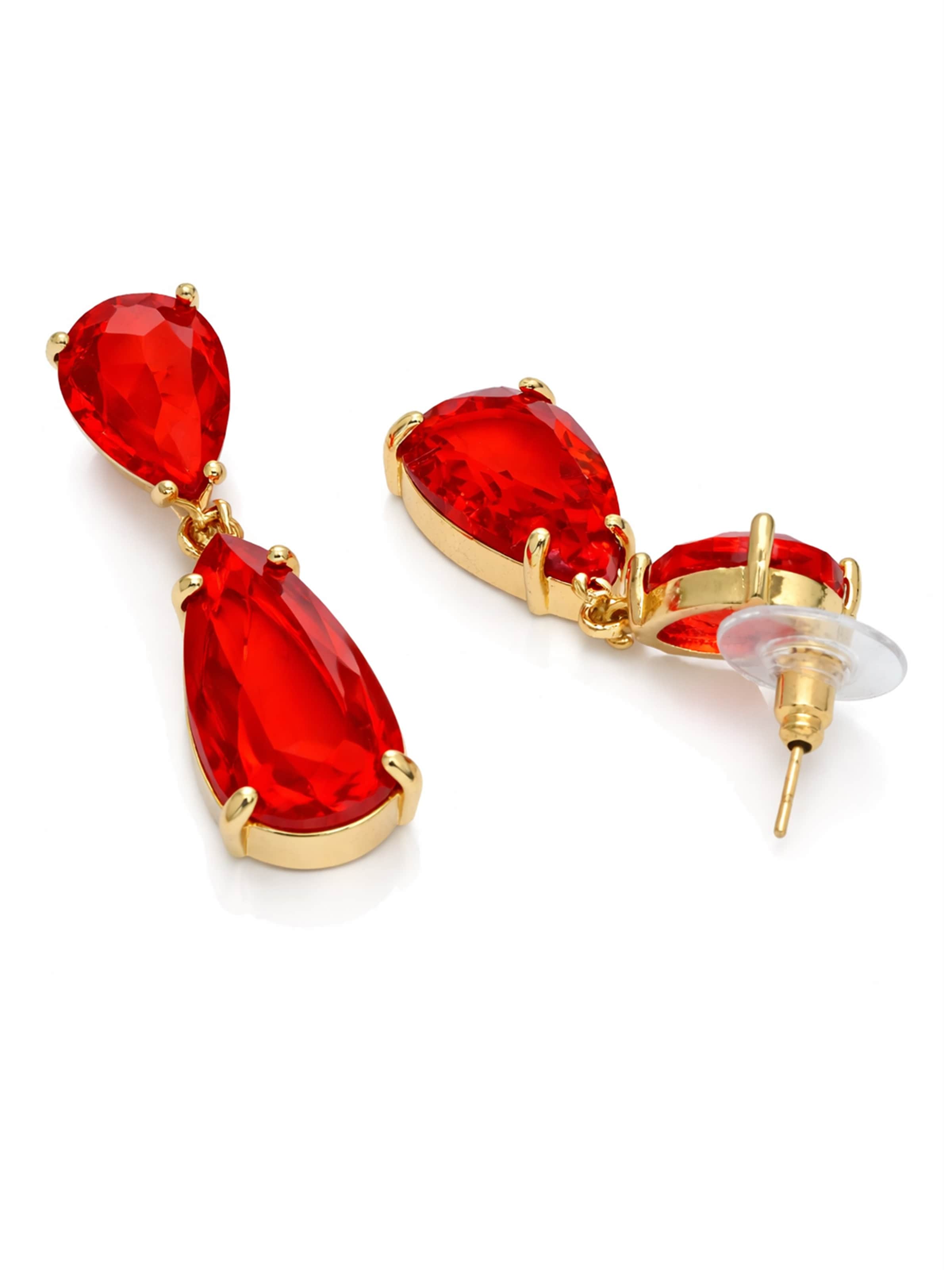 Boucles d'oreilles 'Eluné' AVANT-GARDE PARIS en rouge