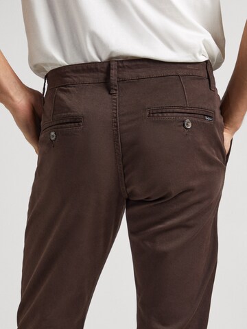 Pepe Jeans Slim fit Chino Pants ' CHARLY ' in Brown