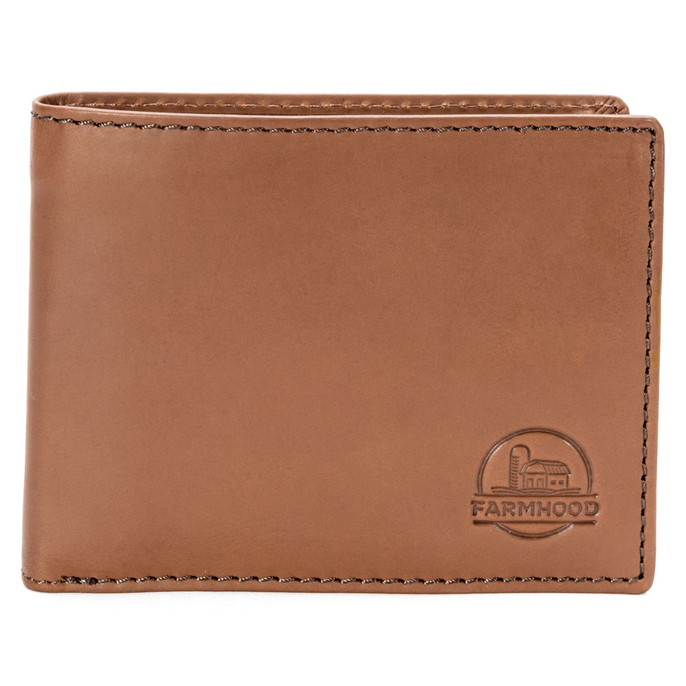 Farmhood Wallet in Brown: front