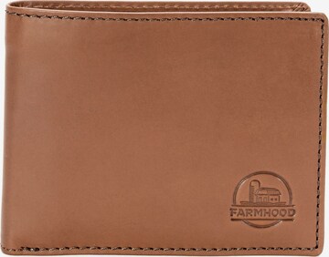 Farmhood Wallet in Brown: front