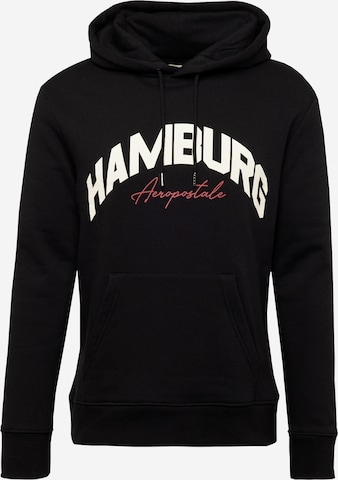 AÉROPOSTALE - Sudadera 'HAMBURG' en negro: frente