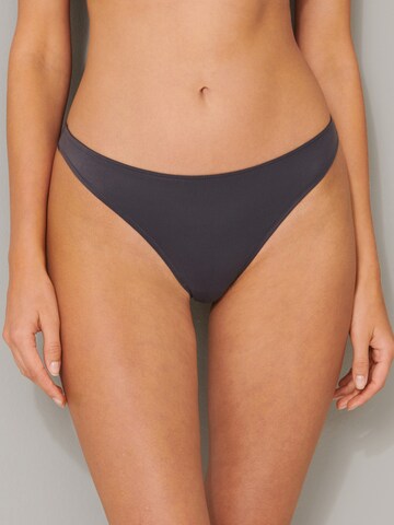 SCHIESSER Thong ' Invisible Lace ' in Grey: front