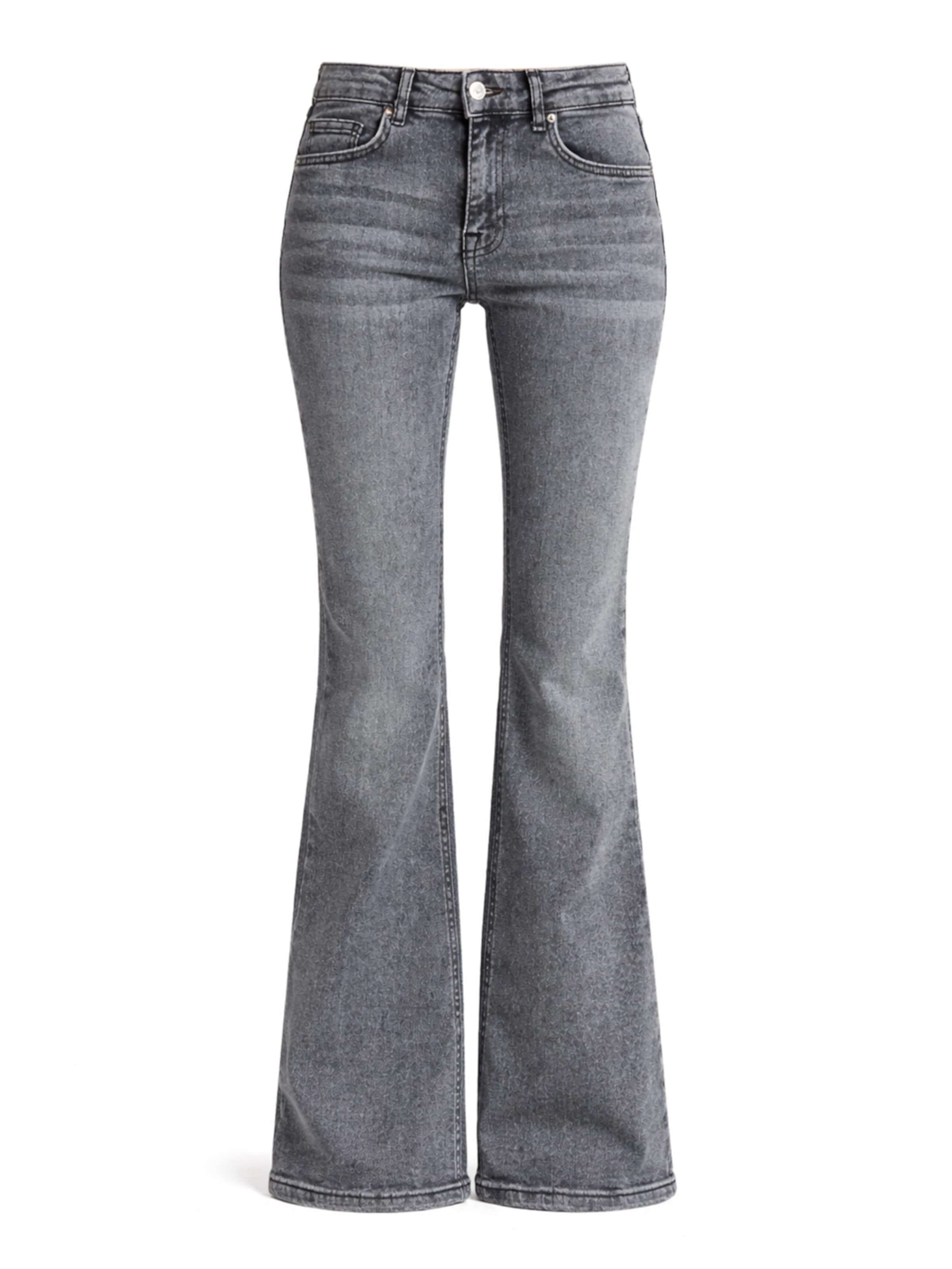IT'S BASIC Flared Jeans 'Flare Mid Rise Jeans' in Grijs: voorkant