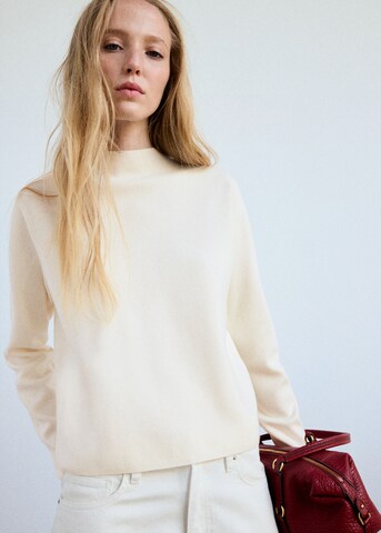 MANGO Sweater 'CHIMNEY' in Beige: front