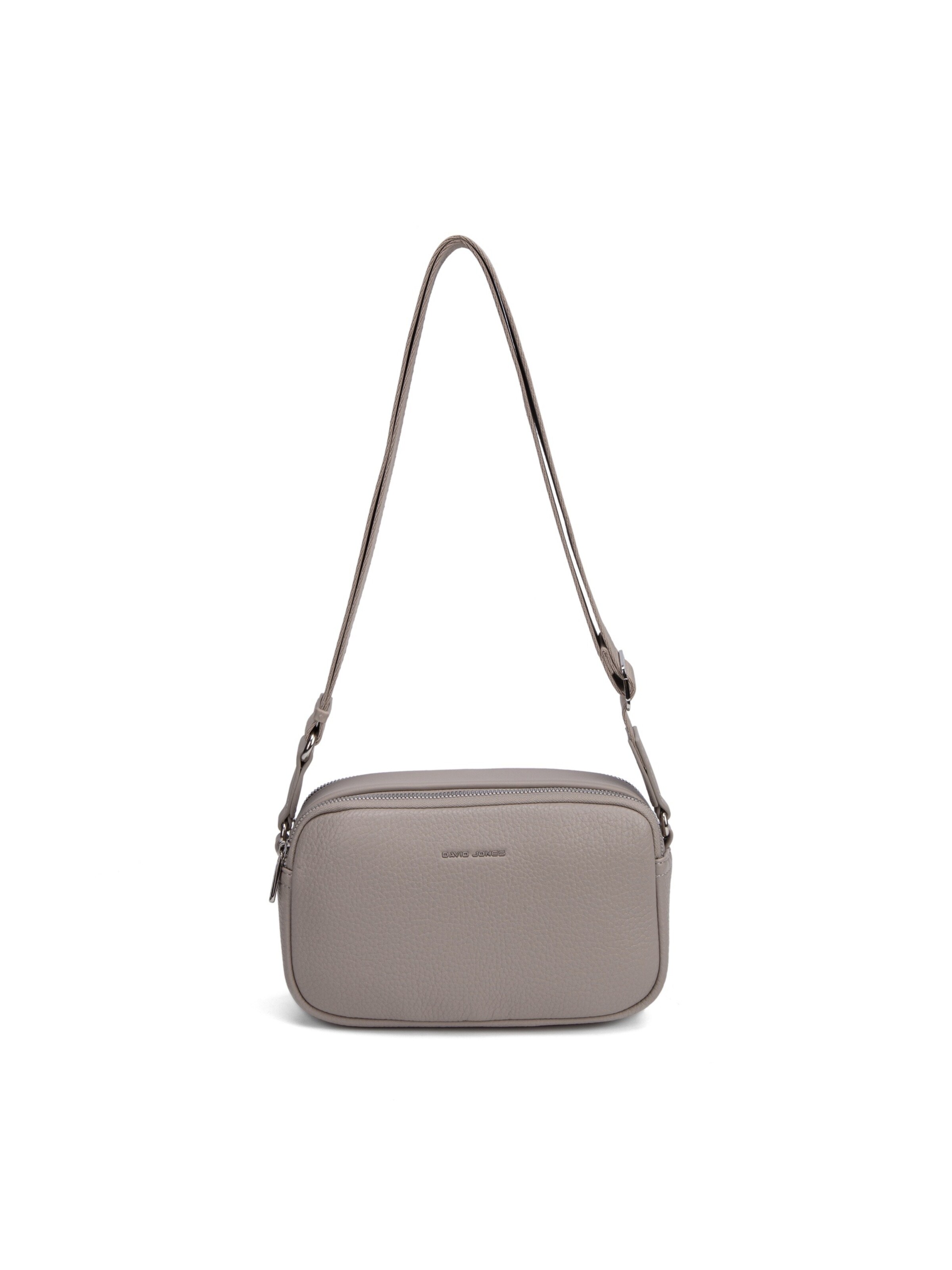 Borsa a tracolla 'Borsa a Tracolla David Jones Texture Grana Fine Doppio Scomparto' di David Jones in grigio