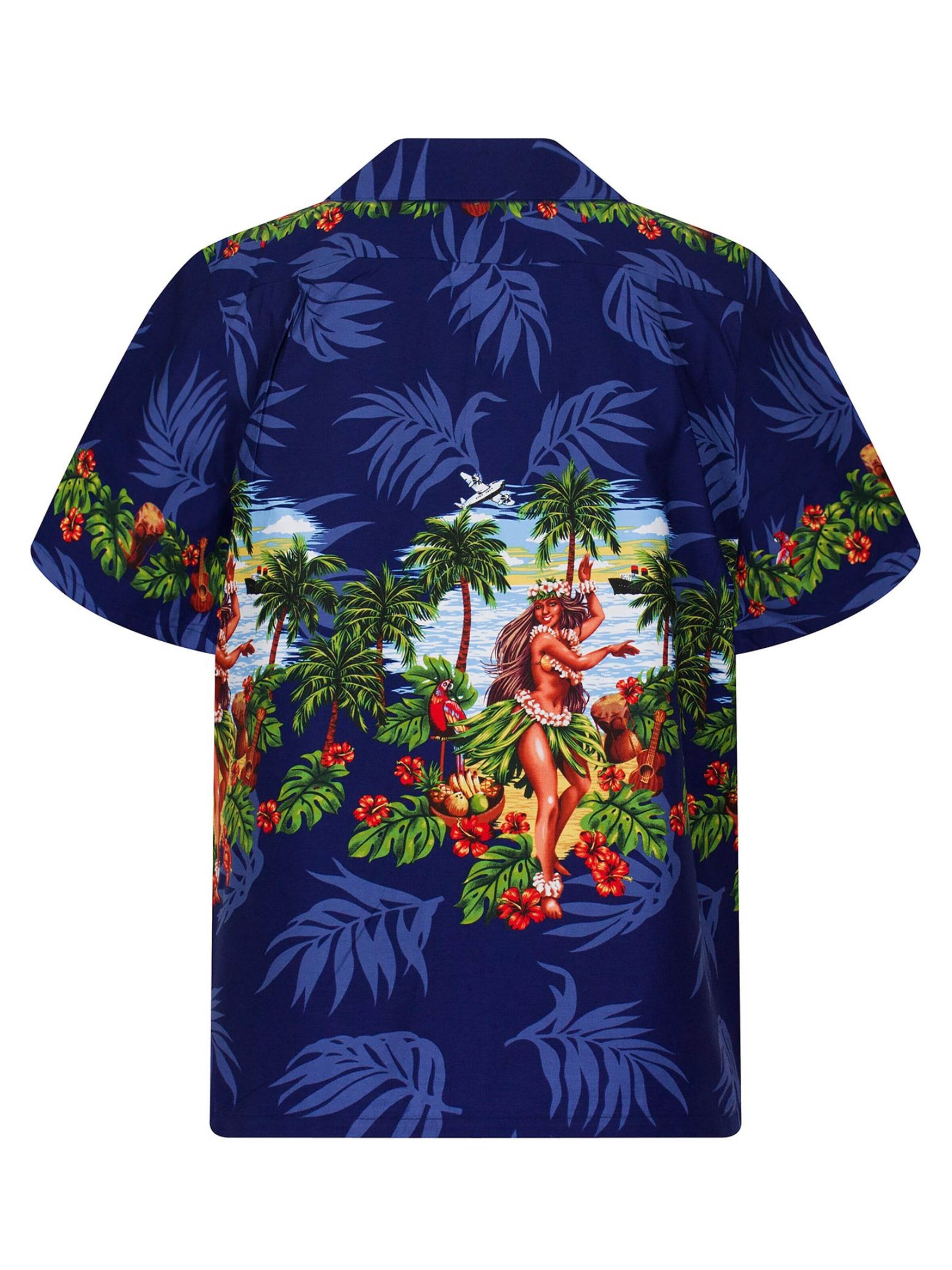 KY's Regular fit Button Up Shirt 'Hula' in Blue