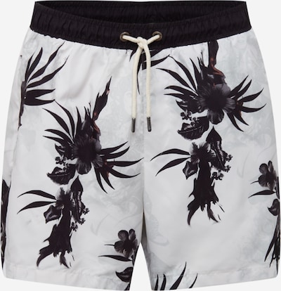 SikSilk Ujumispüksid 'Retro Fire' hõbehall / must / munakoor, Tootevaade